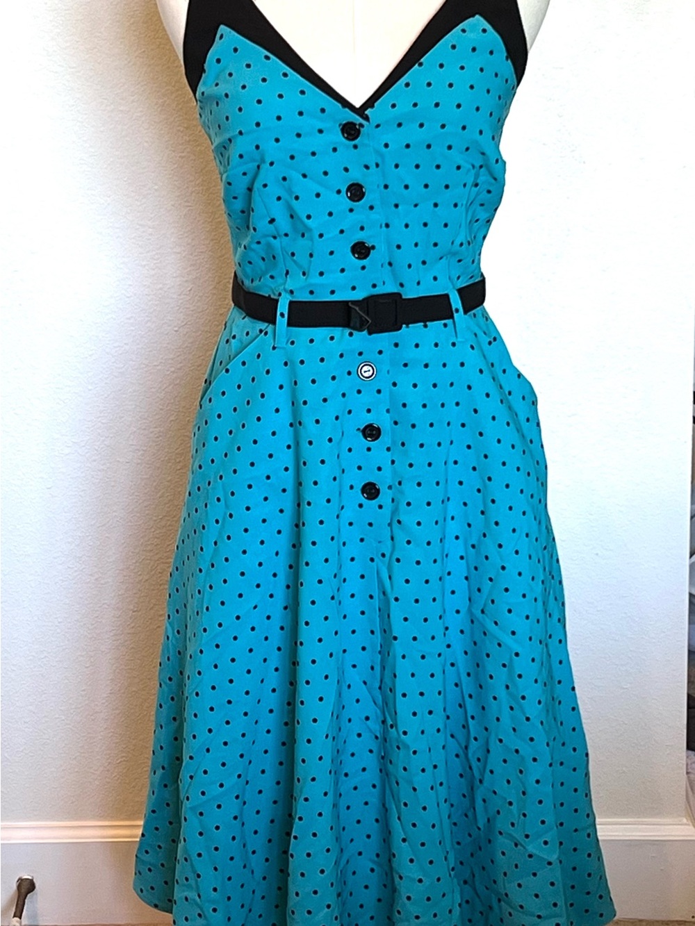 Tatyana Polka Dot Belted Dress